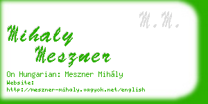 mihaly meszner business card